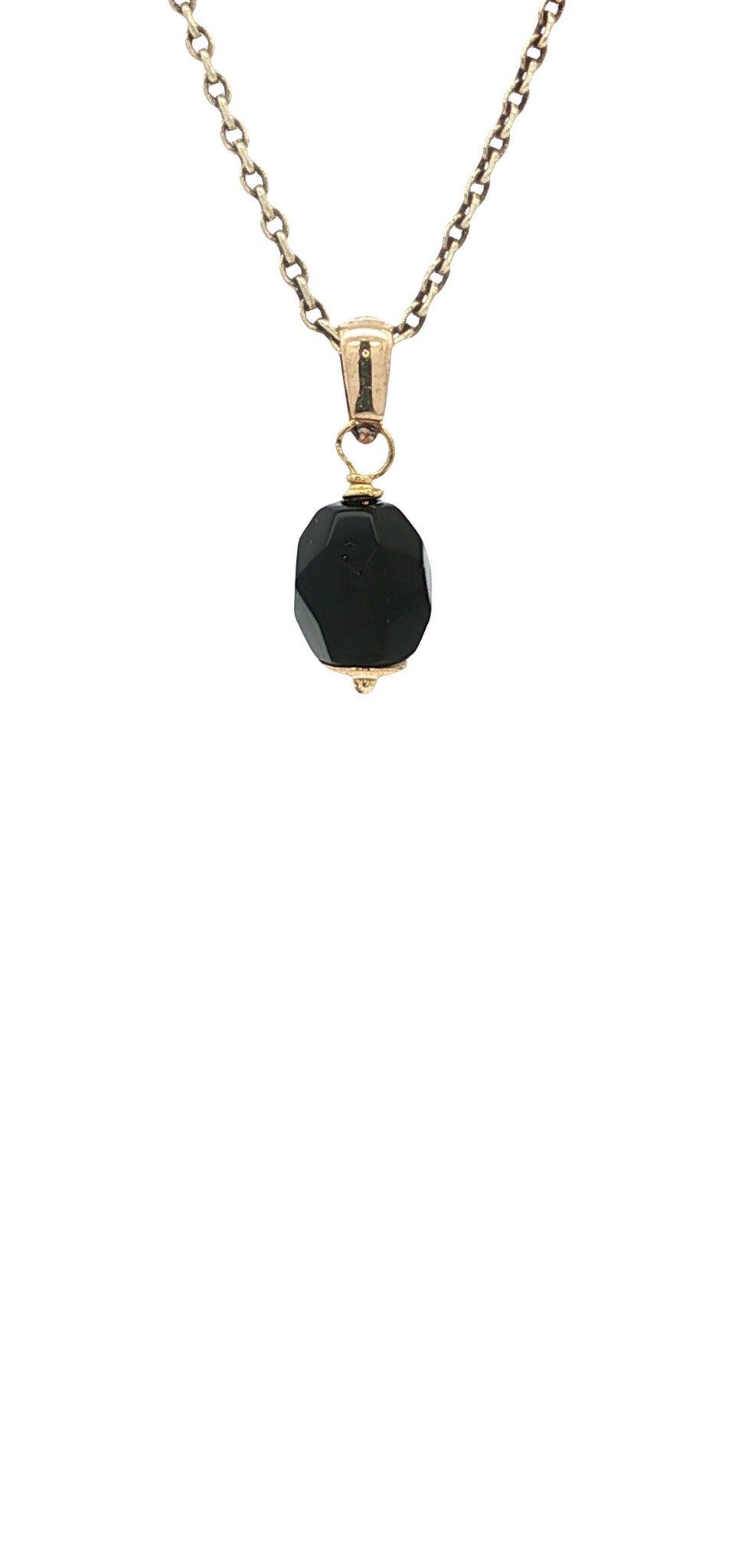 Vintage 14K Gold Pendant with Colored Stone